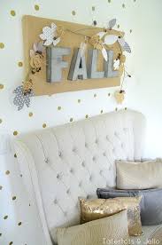 Fall Burlap And Metal Letter Wall