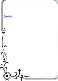 flower border design png with