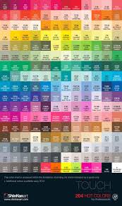 Touch Marker Color Charts In 2019 Colour Pallete Corel