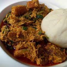 Egusi soup soup is made with ground melon seed thickened with gourd or spinach. Pounded Yam And Egusi Soup Calories Epersianfood