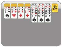 Cards within the foundation are arranged by suit: Klondike Solitaire