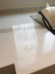 Countertops are very sensitive to staining. Weird Blemishes And Cloudy Areas On Quartz Countertop