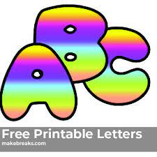 Trace the uppercase and lowercase. Rainbow Free Printable Alphabet Make Breaks Free Printable Letters Printable Letters Alphabet Printables