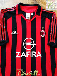 Ac milan italy football soccer match scarf 2005. 2005 06 Ac Milan Home Football Shirt Old Adidas Soccer Jersey Classic Football Shirts