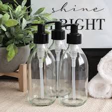 Clear Glass Soap Dispenser Bottles