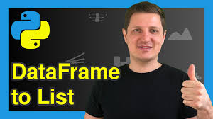 convert pandas dataframe to list in