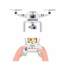 white drone with dual