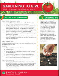 April Planning Your Space Gardening