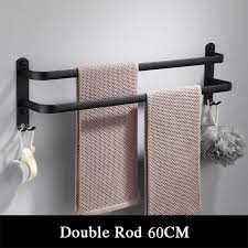 Double Towel Rail Holder Wall Mounted