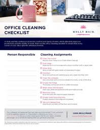 Office Cleaning Checklist Printable Office Cleaning Checklist