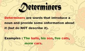 Pictures Grammar What Is A Determiner Easy Worksheet Ideas