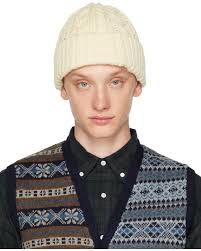 beams plus off watch beanie in white