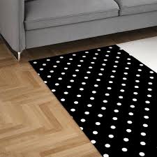 polka dot print floor runner 3 x5