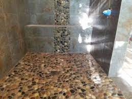 river rock tiles for your shower floor