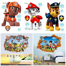 3d paw patrol wall stickers for kids
