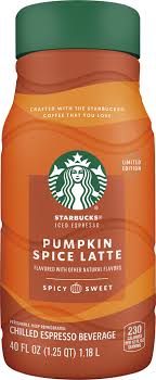 starbucks pumpkin e flavored