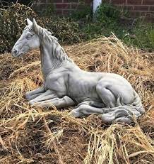 Horse Garden Ornament Concrete Stone