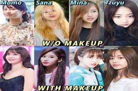 twice with vs without makeup how does