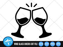 Wine Glass Cheers Svg Files Wine Glass