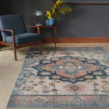turquoise 5x7 oriental fl area rug