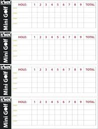 Custom Golf Scorecard Template