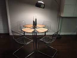 Ikea Salmi Glass Dining Table W 4