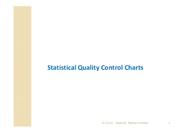 Control Charts In Statistical Quality Control