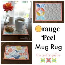 orange l mug rug the crafty quilter