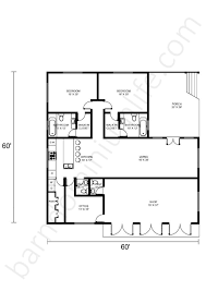 60x60 barndominium floor plans