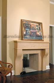 french country limestone fireplace