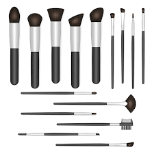 makeup brush kit vector ilration