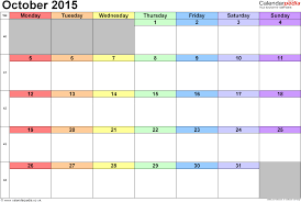 Calendar October 2015 Uk Bank Holidays Excel Pdf Word Templates For