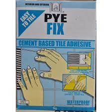 pye fix cement based tile adhesive grey
