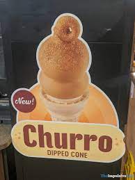 review dairy queen churro dipped cone