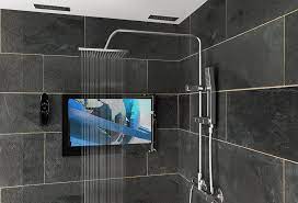 When the ocea style is off, the tv vanishes completely and turns into a beautiful silver mirror. Ocea Pro Bathroom Television With Smart Tv Control With Waterproof Remote Controller Easy To Install Recessed Or Surfsce Installations Bath Room Tv Television Touch Screen Fogfree Hdmi Bluetooth Smart Waterproof Tv