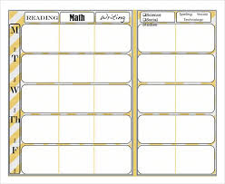 Weekly Lesson Plan Template Elementary Weekly Lesson Plan
