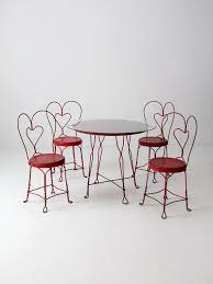 Vintage Ice Cream Parlor Table Set With
