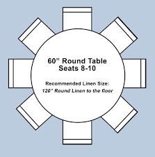 60 round table seat 8 to 10