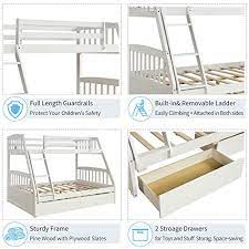 nosga twin over full bunk bed with