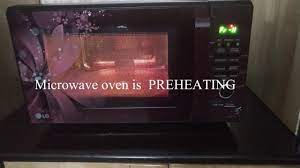 lg microwave oven preheating explained