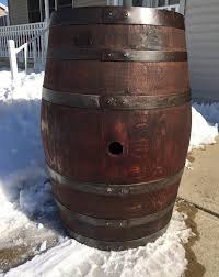 30 gallon used whiskey barrel buffalo