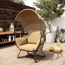 Aluminum Outdoor Patio Egg Lounge Chair