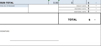Download Standard Blank Commercial Invoice Template Excel Pdf