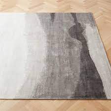 grey and white modern ombre area rug