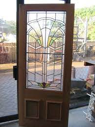 art deco stained glass door glass