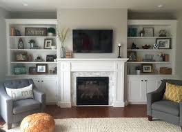 Fireplace Mantel With Built In Cabinets