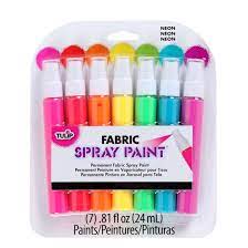 Fabric Spray Paint Neon Mini 7 Pack