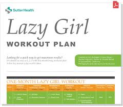 Lazy Girl Workout Plan