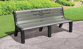Modern Recycled Plastic Memorial Bench