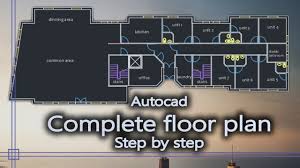 autocad complete floor plan for
